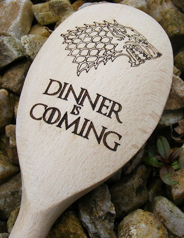 Game Of Thrones Dinner Is Coming Winter Wolf Wooden Baking Spoon