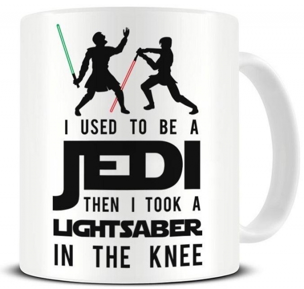 I Used To Be a Jedi Then I Took a Lightsaber To The Knee Star Wars Coffee Tea Mug
